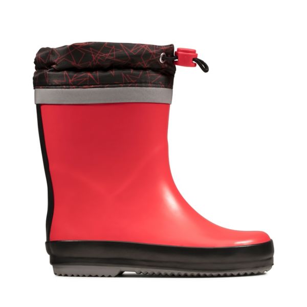 Clarks Girls Tarri Tie Kid Wellies Red | CA-971638